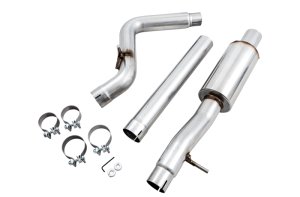 Jeep Wrangler JKU Performance Exhaust - Rear - AWE Tuning - Tread Edition, Axle-Back Dual - Chrome Silver - `07-`18